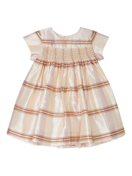  Bonpoint Checked-print Dress - Neutrals 