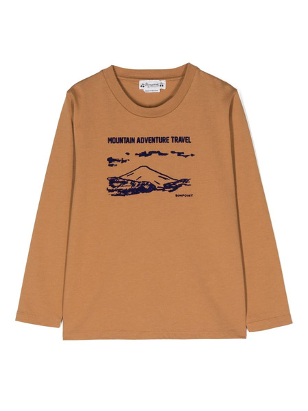  Bonpoint Chenille Logo-patch Sweatshirt - Brown 