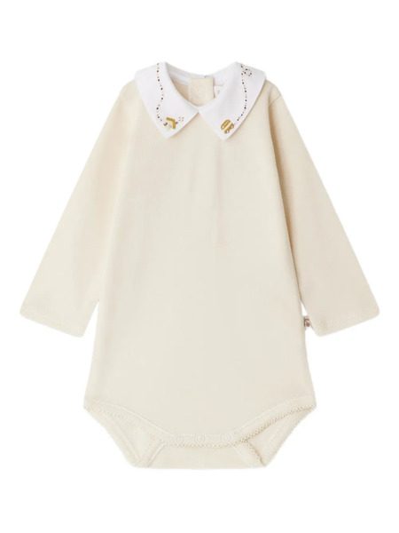  Bonpoint Embroidered-collar Body - Neutrals 