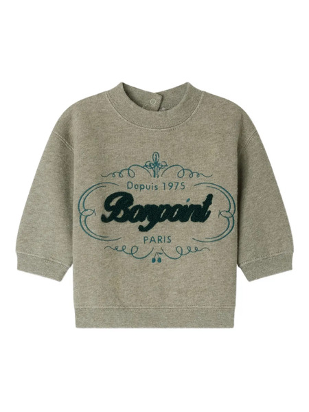  Bonpoint Embroidered Logo Sweatshirt - Green 