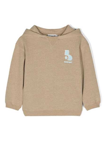  Bonpoint Felix Logo-embroidered Hoodie - Neutrals 