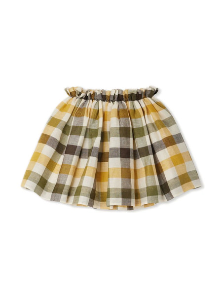  Bonpoint Flaminia Checked Miniskirt - Yellow 