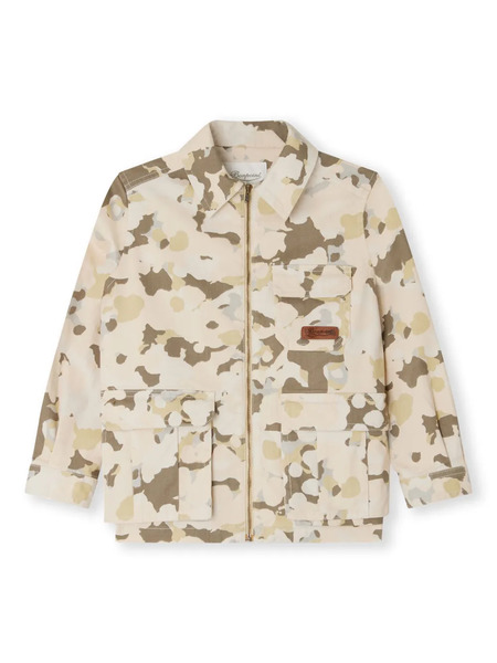  Bonpoint Flavien Camouflage-print Shirt Jacket - Neutrals 