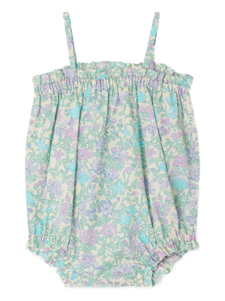  Bonpoint Floral Ruffle Playsuit - Neutrals 