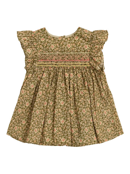  Bonpoint Floral Ruffled Top - Green 