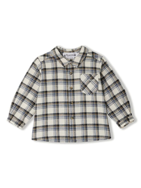  Bonpoint Gillo Plaid Shirt - Neutrals 