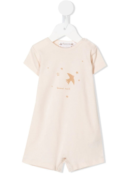  Bonpoint Graphic-print Romper - Neutrals 