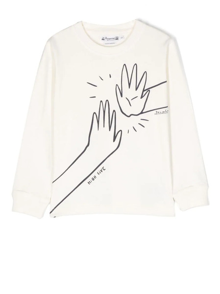  Bonpoint High-five Cotton T-shirt - Neutrals 
