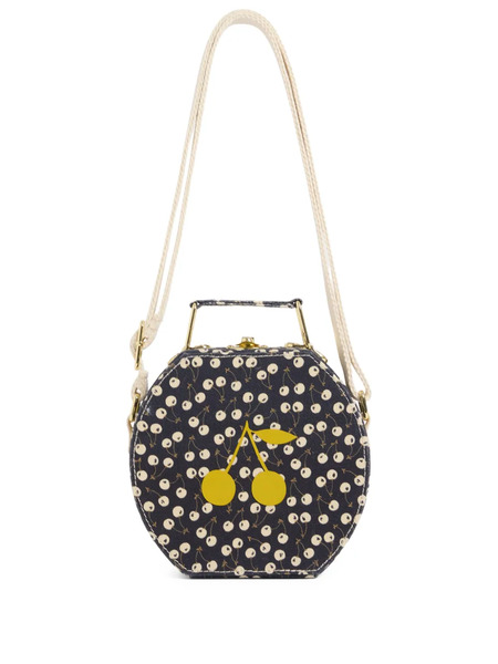  Bonpoint Jadore Cherry-print Round Shoulder Bag - Blue 