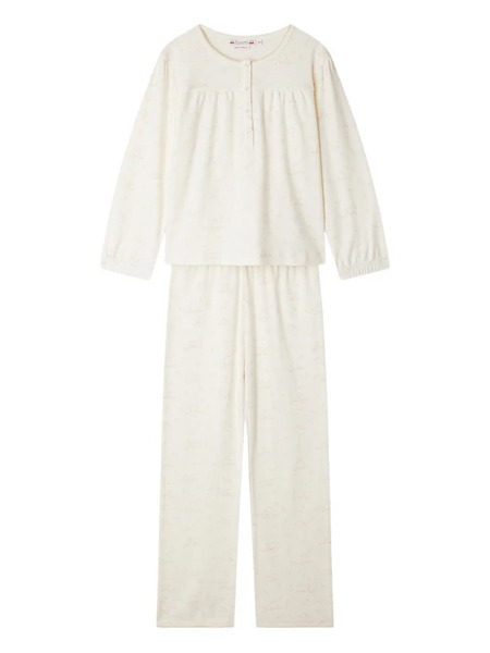  Bonpoint Jucie Button-front Pyjama Set - Neutrals 