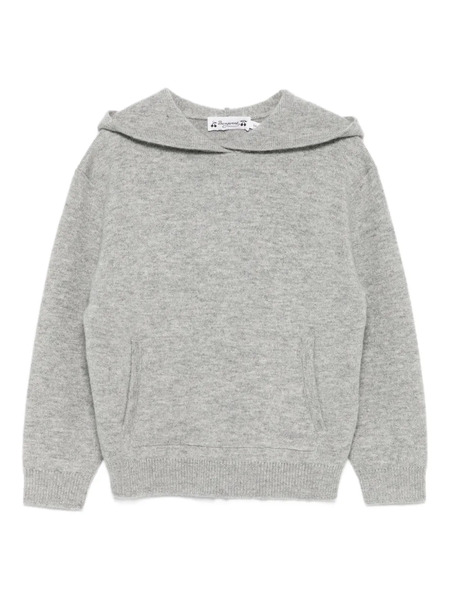  Bonpoint Knitted Hoodie - Grey 