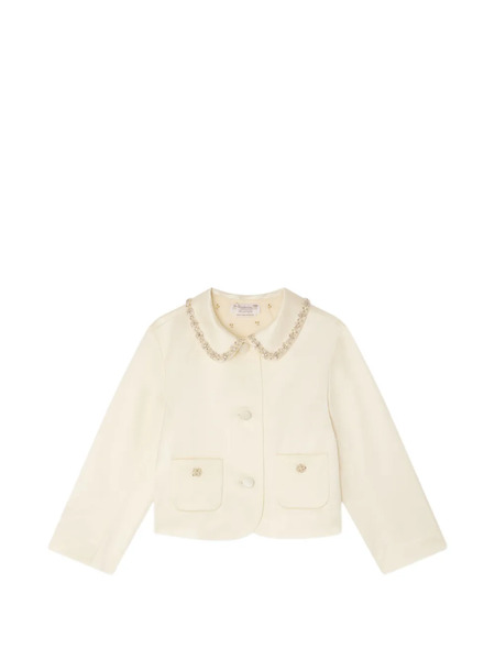 Bonpoint Laelia Hand-embroidered Jacket - Neutrals 