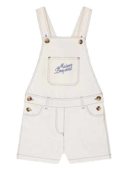  Bonpoint Laga Pocket Playsuit - Neutrals 