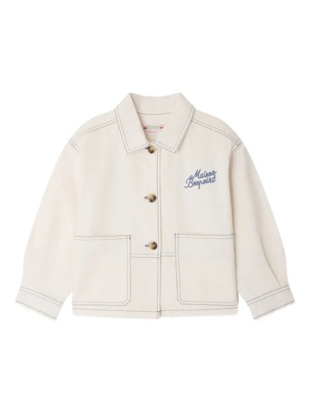  Bonpoint Larity Button Denim Jacket - Neutrals 
