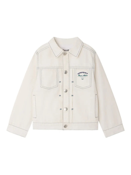  Bonpoint Leddis Contrast-stitching Jacket - Neutrals 