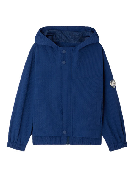  Bonpoint Lenny Hooded-buttoned Jacket - Blue 