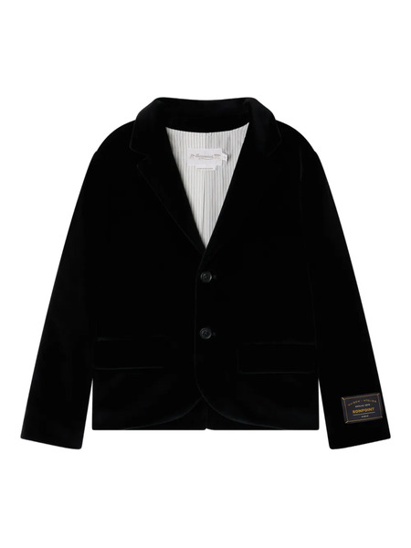  Bonpoint Logo-patch Button-fastening Blazer - Black 