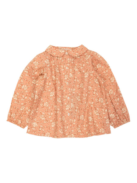  Bonpoint Pater-pan Collar Floral Blouse - Orange 