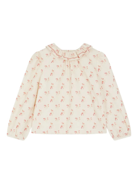  Bonpoint Patterned Ruffled Blouse - Neutrals 