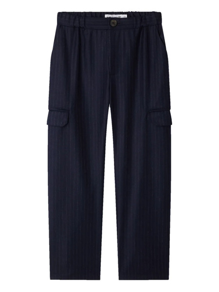  Bonpoint Pinstripe Wool Cargo Trousers - Blue 
