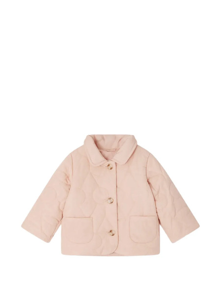  Bonpoint Quilted Button Jacket - Pink 