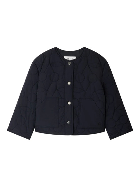  Bonpoint Quilted Circle-pattern Coat - Blue 