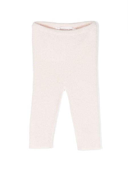 Bonpoint Ribbed-knit Elasticated Leggings - Pink 