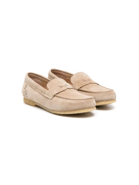  Bonpoint Slip-on Suede Loafers - Neutrals 