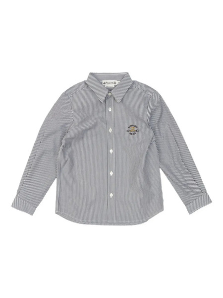  Bonpoint Striped Button-up Shirt - Blue 