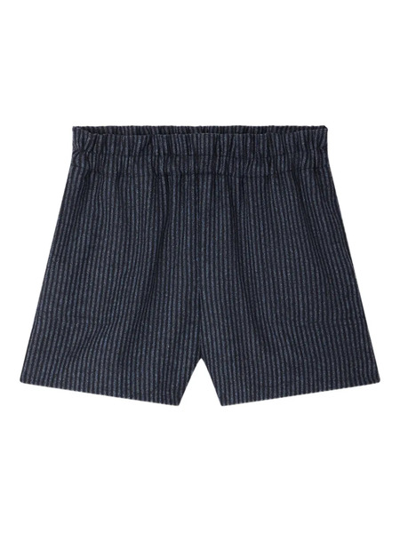  Bonpoint Striped-pattern Elasticated-waist Shorts - Blue 