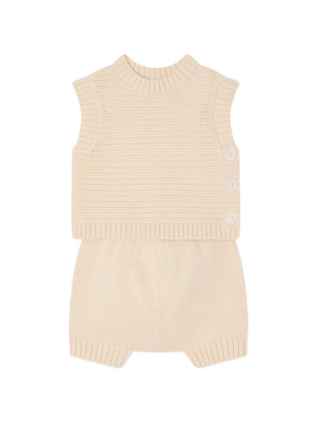  Bonpoint Tendresse Shorts Set - Neutrals 