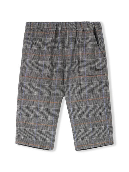  Bonpoint Thursday Check-pattern Trousers - Grey 