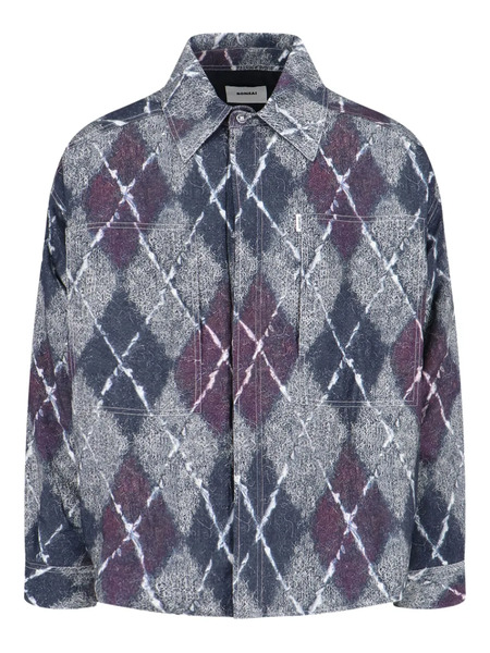  Bonsai Diamond Texture Shirt Jacket - Grey 