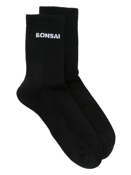  Bonsai Logo-jacquard Socks - Black 