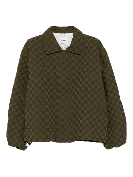  Bonsai Puff Chess Bomber Jacket - Green 