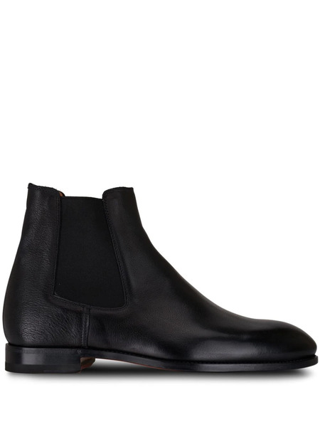  Bontoni Almond-toe Leather Boots - Black 