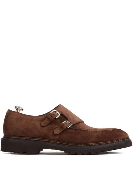  Bontoni Double Buckle Suede Boots - Brown 