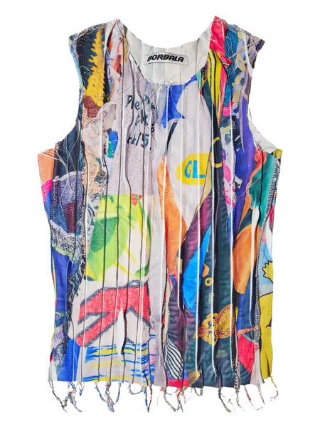  Borbala Printed Top - White 