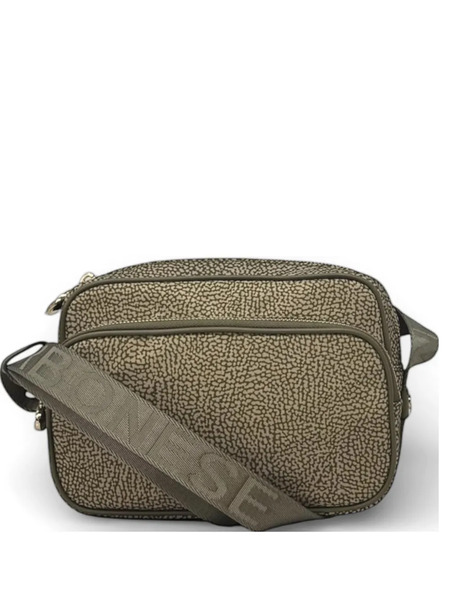  Borbonese Small Zip-up Shoulder Bag - Green 