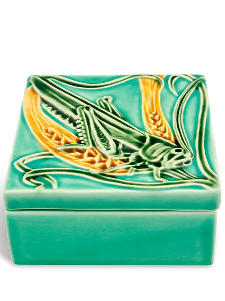  Bordallo Pinheiro Azulejo Grasshopper Box - Green 