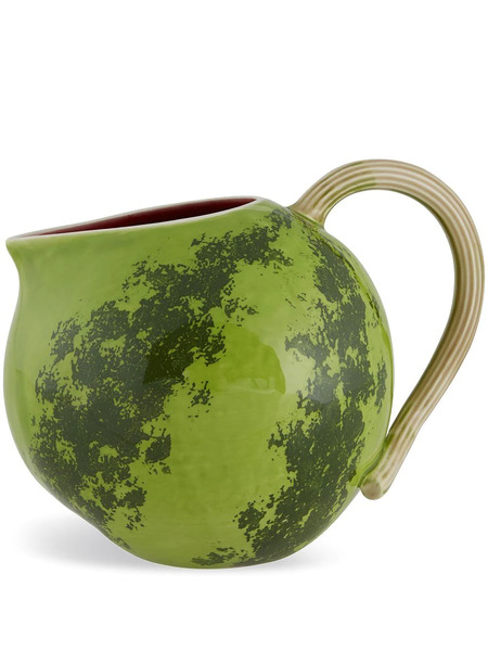  Bordallo Pinheiro 'melancia' Glazed Pitcher - Green 