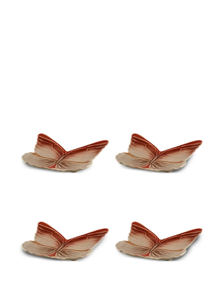  Bordallo Pinheiro X Claudia Schiffer Cloudy Butterflies Dessert Plate (four-person Setting) - Neutrals 