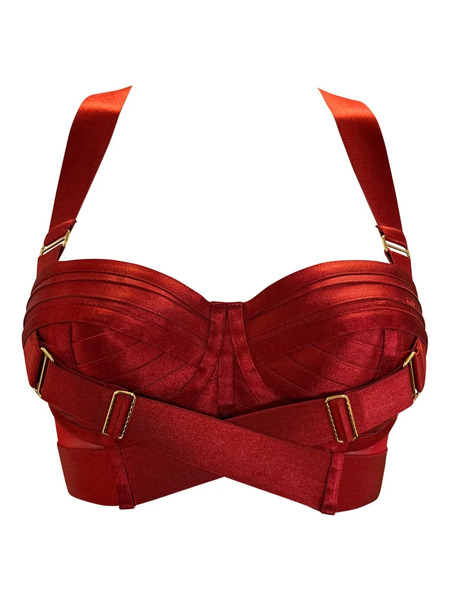 Bordelle Panelled Bra - Red 