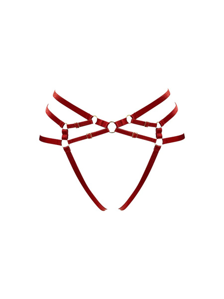  Bordelle Strap Harness Brief - Red 