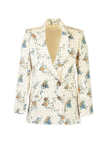  Borgo De Nor Floral Twill Quinn Jacket - Neutrals 