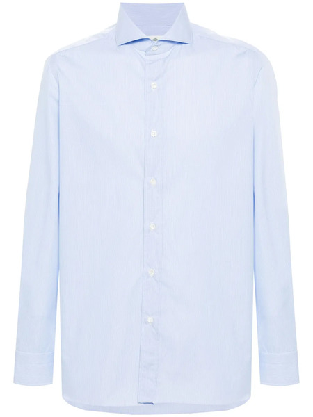  Borrelli Check-pattern Cotton Shirt - Blue 