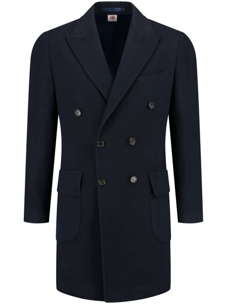  Borrelli Milano Double-breasted Coat - Blue 