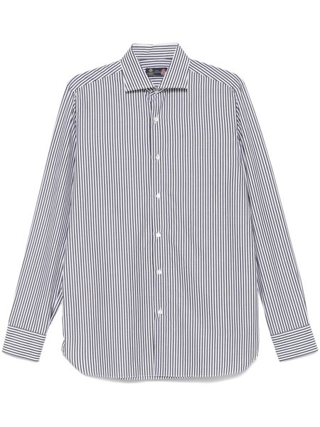  Borrelli Pinstriped Shirt - Grey 