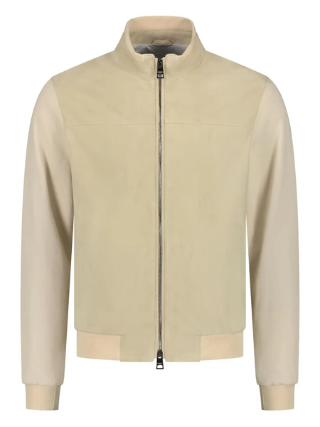  Borrelli Suede Bomber Jacket - Neutrals 