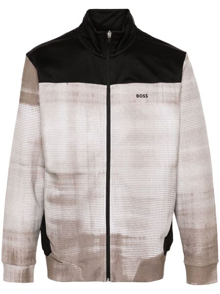  Boss Abstract-pattern Track Jacket - Neutrals 